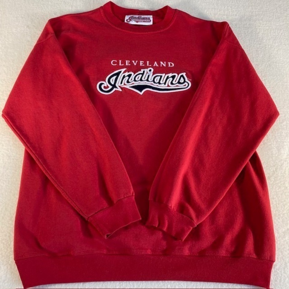 Vintage Cleveland Indian Red Embroidered Sweatshirt - Picture 8 of 10